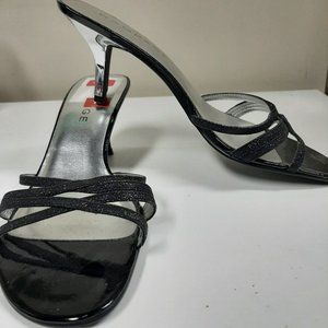 Black Glitter slide  size 10